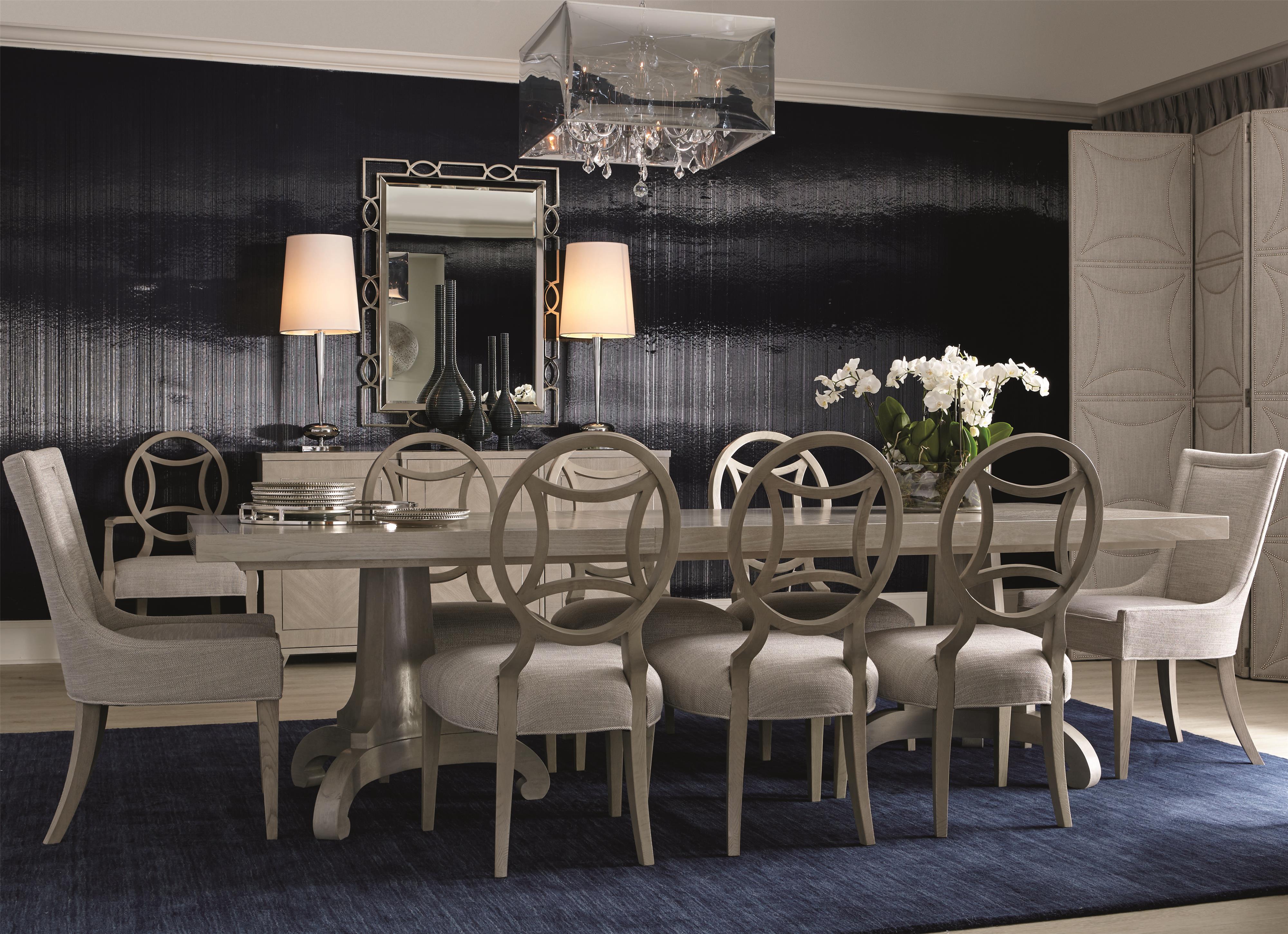 Bernhardt Criteria 9 Piece Dining Set with Upholstered End Chairs